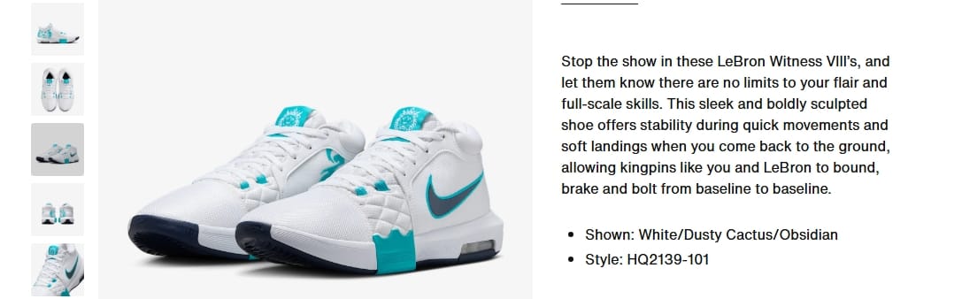 Nike product description