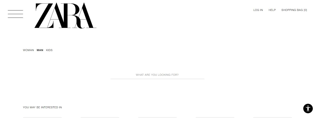 Zara categorization